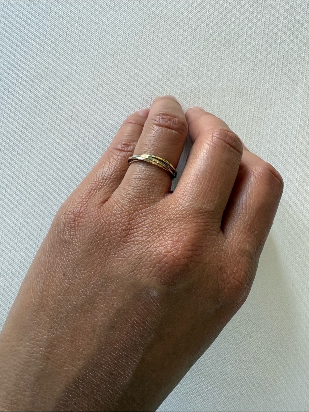 Melissa Joy Manning size 4 14k rolling interlocking ring - Picture 6 of 6